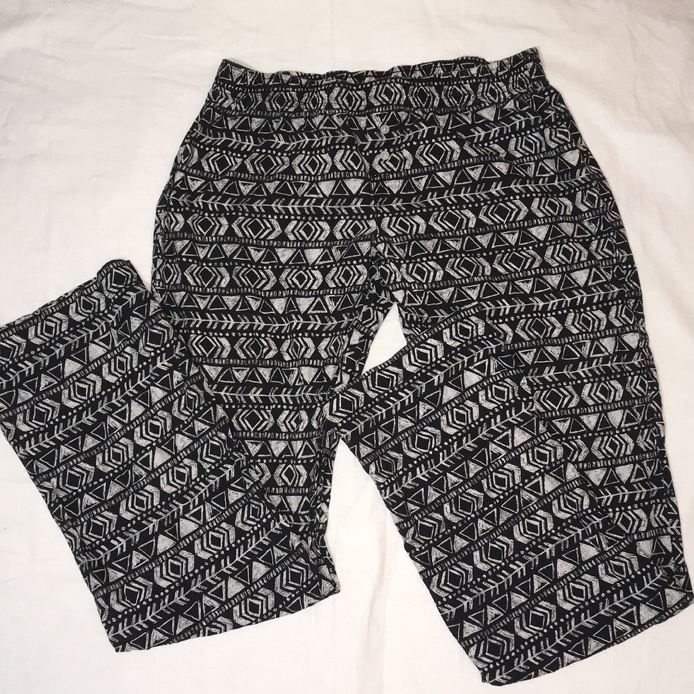 Black and white pajama pants